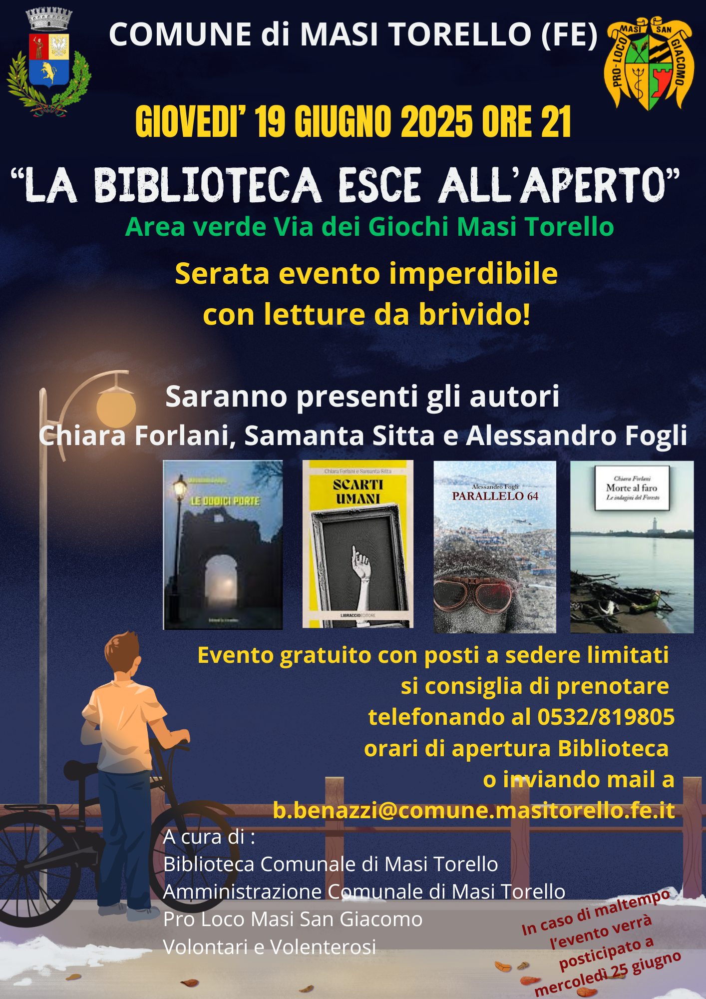 Locandina Biblioteca esce all’aperto